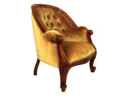 MK-CH01/1ST. Louis Tub chair кресло (массив красного дерева) (итал.орех) - БЕЖЕВЫЙ ВЕЛЮР