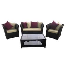 Комплект (Коф. столик ST16 (100х55х40 см) + Кресло 2-х мест. S15-2 (136x71x70 см) + 2 Кресла одн. S15-1 ) цвет: Венге