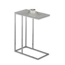 Приставной столик, СТЕКЛО (46х26х61h см) цвет: Белый