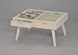 Журнальный столик со стекл.столешницей (100x60x42h см) цвет: Белый