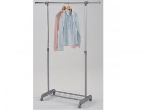(CH-4812) Вешалка для гардеробных одинарная (86-134x44x97-165h см) цвет: Хром + серый