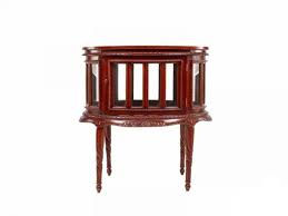 MJ-477. Чайный столик с резными ножками (массив красного дерева) (73х50х80 см) цвет: Вишня