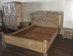 Кровать "CATALAN" (205х165х150 см) цвет: Античный бежевый
