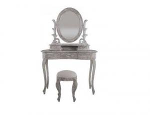 Туалетный столик "QUEEN ANNE" с банкеткой (100x45x154 см) цвет: Античный серый