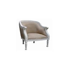 Кресло FAUTEUIL CHANTILLY OVAL, обивка - ткань светло-серая (70х65х89 см) цвет: Античный бежевый