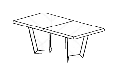 Стол обеденный NET L.160, с 2-мя встав.50см, цвет серебристая береза,
