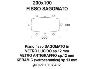 Стол обеденный T72 COSMO FISSO квадратный не разборный столешница КЕРАМИКА, ножки металлические (ФОТО НЕТ)