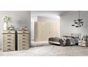 Набор для спальни Altea комплектом: Шкаф 4 двери + кровать Altea 160 + тумба прикроватна MINI-2 шт. + комод высокий + + ручка Милано