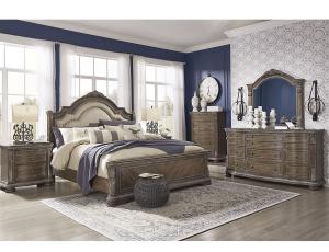 Комплект мебели для спальни CHARMOND (Кровать + 2 тумбы+ Комод с зеркалом+ высокий комод)