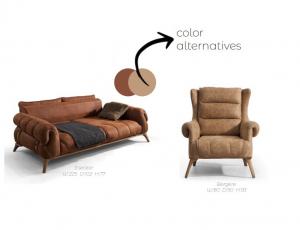 Комплект мягкой мебели KUĞU (диван + кресло)