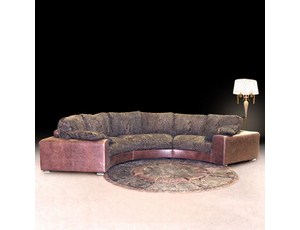 Эксклюзивный диван Lamberty в мехе каракуля и коже