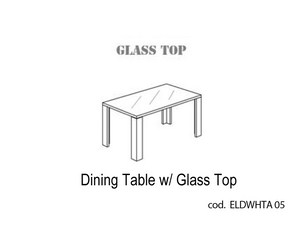 Стол обеденный 160 со стеклянным покрытием, цвет белый, лак