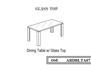 Стол обеденный 180 со стеклянной поверхностью,  цвет черный, лак