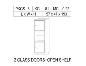 Витрина 3 двери (2 стекло в середине ниша)