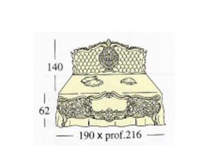 Большая двух спальная кровать Queen-size c панелями capitonne