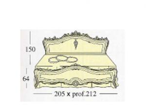 Большая двух спальная кровать Queen-size с декоративными панелями
