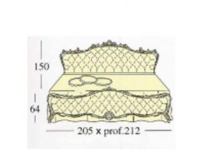 Большая двух спальная кровать Queen-size с декоративными панелями capitonne