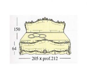 Большая двух спальная кровать Queen-size с мягкими набивными панелями