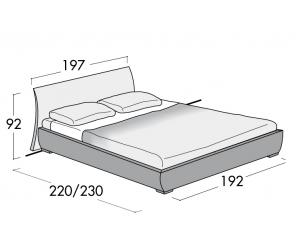 Кровать 180 Magnus  Standard (cm. 220)