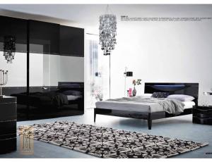 Кровать 160 Mito в цвете черный лак