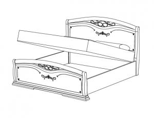 Кровать 180 с ковкой с подъемным механизмом