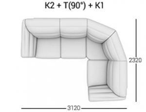 Модули К2 + Т(90) + К1 Моника, с механизмом Седафлекс