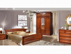 Набор мебели для спальни КУПАВА-3 (в том числе:Кровать 160+Стол туал+Комод+Тумба лев+Тумба прав+Шкаф д/пл белья+Заркало+Банкетка)