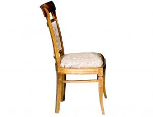 Стул П01Б из массива березы (сиденье и спинка - декор ткань), цвет золотой орех.