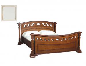 Кровать 1800 I  , белый с золотой патиной