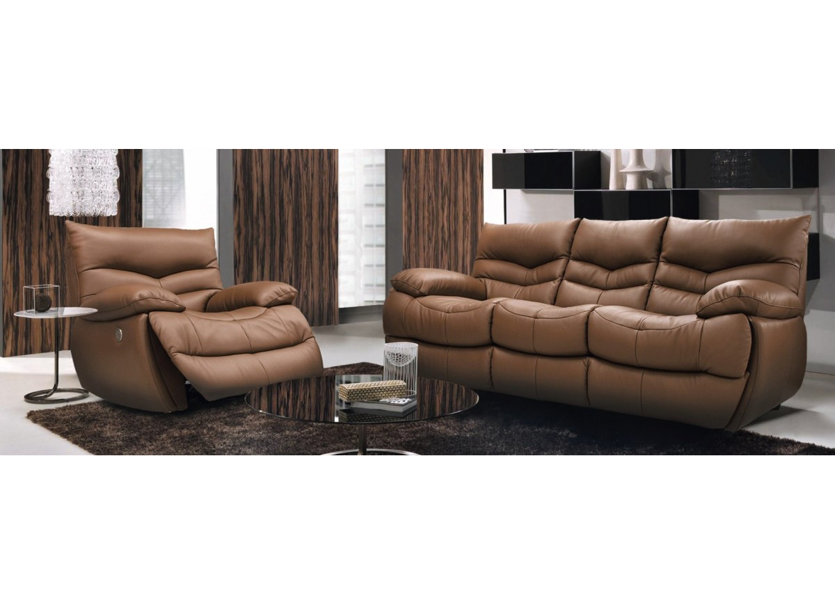 Набор мебели Montana комплектом: диван 3р + кресло с электро реклайнером вкоже \