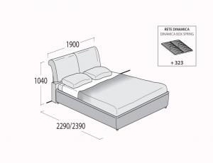 Кровать Lera maxi (cm. 1600 x 2050 ) c подъемным механизмом и ящиком для белья