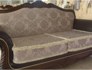 Набор мягкой мебели (диван 3-х местный, 2 кресла) ткань + кожа