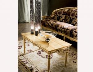 Прямоугольный столик с деревянной столешницей и стеклом (кат. 2)