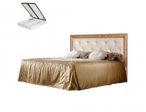 Кровать 2-х спальная (1,4 м) с мягким элементом со стразами с подъемным механизмом