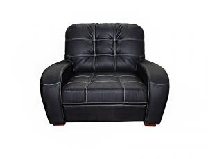 Кресло Монреаль, кожа + эко/кожа Bellagio Carbon