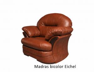 Кресло Брюссель КОЖА+ ЭКО/КОЖА цвет: Madras bicolor Eichel
