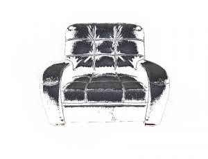 В КОЖЕ: Кресло Монреаль,  кожа  Bellagio Lavender