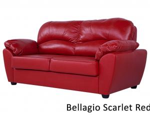 КОЖА 100%: Диван Эвита 3-местный,кожа Bellagio Scarlet red, с высоковыкатным механизмом трансформации