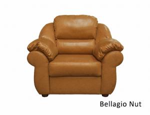 КОЖА + ЭКО/КОЖА: Кресло Вестон , кожа + эко/кожа Bellagio Nut