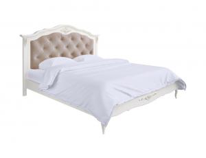 Кровать 160*200 с мягким изголвьем  Provence  (Слоновая кость, старение)