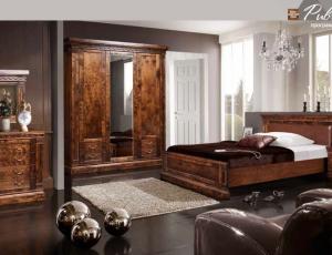 Спальня "Ривьера-1" комплект (шкаф 3-х двернвый, комод, зеркало, тумбы прикр- 2шт., кровать 160)