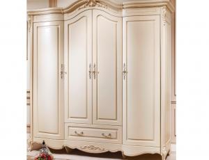 Шкаф  4-дверный "Милано" (209х64х224 см) цвет: Слоновая кость, в разобр. виде