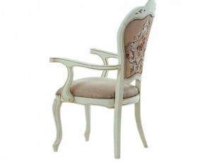 Кресло "Maris", обивка - ткань беж.,с вышивкой (57x45x109 см), ARMCHAIR, цвет: Белёный дуб
