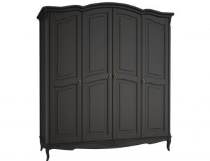 Шкаф 4 двери  Provence  Black (Черное, старение)