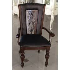 Кресло LUSA обитое, ткань "под кожу" (63x59x105 см) цвет: Тёмный орех (Light Walnut) (по 2 шт./1 кор.)