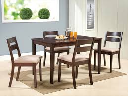 комплект 1 стол + 4 стула с мягким сиденьем, цвет: Темный орех - стол прямоугольный 75х120 см