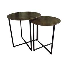 Комплект из 2-х круглых столиков (40х4045h, 48x48x50h см) цвет: Орех